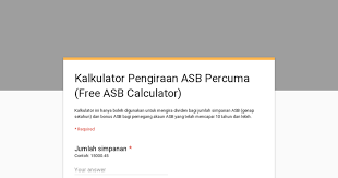 Type in any function derivative to get the solution, steps and derivative calculator. Kalkulator Pengiraan Asb Percuma Free Asb Calculator