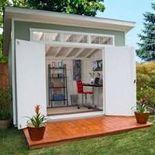 This Shed From Costco Costs 1000 00 And Is 10 X 7 5 The Patio Is Not Included What An Amazing Backyard Office Backyard Sheds Shed Design Backyard Office