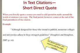 However, some passages so clearly articulate an idea that they add authority to a paper. Apa In Text Citation Video Quote Vennonsres12 Site