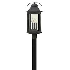The solid aluminum or solid brass construction and clear seedy glass add vintage appeal. Cape Cod Outdoor Post Light By Hinkley At Lumens Com