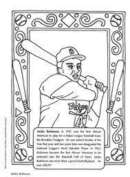 Print 2 to 4 to a page to save paper and to make just the right size for interactive notebooks. Jackie Robinson Coloring Page Black History Month Printable Grades K 5 Black History Month Printables Black History Activities Celebrate Black History Month
