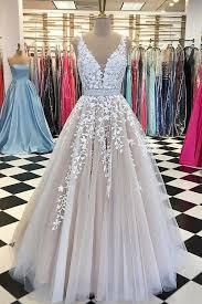 Champagne V Neck Prom Gowns Tulle Lace Bridal Dresses Long Wedding Dress Tulle Prom Dress Elegant Evening Dress Party Dresses Prom Dresses Gy46 From Adeledresse Ball Gowns Bridal Dresses Lace Prom Dresses Ball Gown