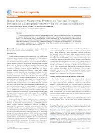 Professional diploma in train the trainer. Pdf Human Resource Management Practices On Food And Beverage Performance A Conceptual Framework For The Jordan Hotel Industry Dr Ahmad Albattat Academia Edu