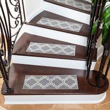 You will love this product. Ottomanson Gray Trellis Non Slip Pet Friendly Stair Treads Set Of 7 8 5 X 26 On Sale Overstock 23536824