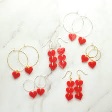 The silver case is still in great condition for its age. Red Valentine S Heart Earrings Jess Adams Design