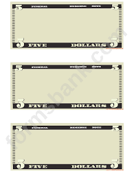 Check spelling or type a new query. Five Dollar Play Money Template Printable Pdf Download