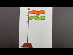 How To Draw An Indian Flag Draw Indian Flag National Flag Drawing Kids Drawing Youtube Flag Drawing Indian Flag Drawing For Kids
