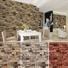 Vinyl Vintage Faux Brick Stone 3d Wallpaper For Home Bathroom Realistic Wallpape