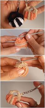 Crochet Keychain Mini Bag Free Pattern Video Krose Orgu Boncuk