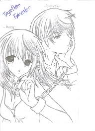 Identify 15 different creatures in these animal coloring sheets. Anime Couple By Bunny94 On Deviantart