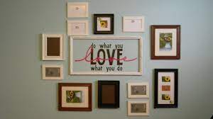 Decoration Creative Mixed Picture Hanging Ideas On The Wall With Wooden Frame For Hallway Living Room Ideas Frame Wall Decor Frame Wall Collage Gallery Wall