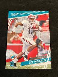 The prevailing belief seems to be that ryan fitzpatrick will start the season as quarterback for the dolphins and tua will use the season to learn and get 100% healthy. Sold Price Mint 2020 Panini Prestige Rc Tua Tagovailoa Rookie 295 Football Card Invalid Date Edt