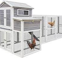 Amazon.com: SPOFLYINN Gallinero, jaula de madera para ...