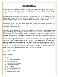 Sejarah Dan Isi Piagam Jakarta Jakarta Charter Negeri Pesona