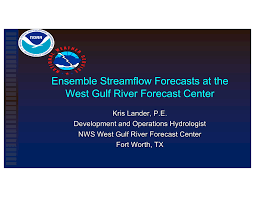 Ensemble Streamflow Forecasts at the West Gulf River Forecast Center