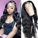 Amazon.com : BELEXTENS 24 Inch Body Wave Lace Front Wigs Human ...