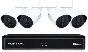 best buy night owl 8 channel 4 camera indoor outdoor wireless 1080p 1tb nvr surveillance system white black wnvrc20 841 surveillance system wireless home security systems security camera system