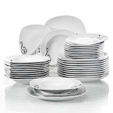 Veweet Melody 36pcs Assiettes Pocelaine Service De Table Https Www Amazon Fr Dp B075h7hmdc Ref Cm Sw R P Table Plastique Vaisselle Set De Table Plastique