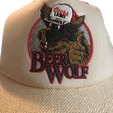 Vtg Coors Light Hat Beer Wolf Graphic Adjustable Trucker Hat Etsy Coors Light Coors Hats Vintage