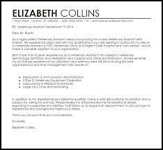 Veterinary Assistant Cover Letter Sample Cover Letter Templates Examples