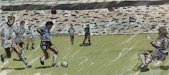 En definitiva, el gol se fue reflejando de mil maneras. La Pelota No Se Mancha Pa Twitter Dibujo Del Gol Del Siglo Realizado Por El Amigo Parpa
