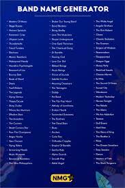 Musician Band Name Ideas Band Name Generator Band Names Ideas Band Name Generator Name Generator