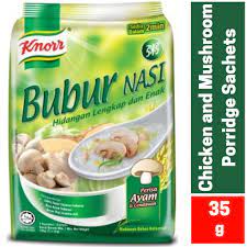 Rasanya beraktivitas kurang lengkap tanpa sebelumnya. Ready Stock Knorr Sachet Porridge Chicken Mushroom Bubur Nasi Nasi Air 3 X 35g Lazada