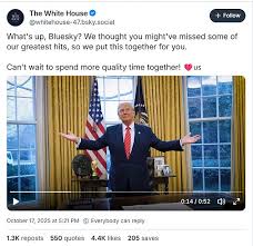 White House taunts liberals as Trump makes his debut on their woke social  media site Bluesky | Daily Mail Online