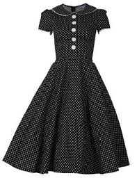 Der park dient der musealen sammlung von gebäuden, vorwiegend aus hessen. Zuckersusses Retro Kleid Aus Schwarzem Baumwollstoff Mit Weissen Polka Dots Der Bubikragen Und Die Armelsaume Sind Mi Schone Kleider Rockabilly Kleidung Kleider
