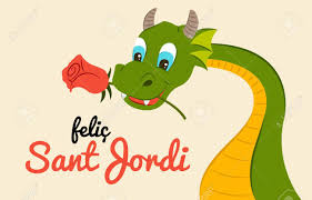 Sant Jordi - Dragón Con Rosa - Tradición Catalunya Ilustraciones ...