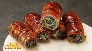 Cotti in forno e presentati per una cena tra amici. Involtini Di Carne E Pancetta Ripieni Di Ricotta E Spinaci Ricetta Semplice By Al Ta Cucina Youtube