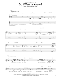 Learn to play guitar by chord / tabs using chord diagrams, transpose the key, watch video lessons and much more. Do I Wanna Know Sheet Music Arctic Monkeys Guitar Tab