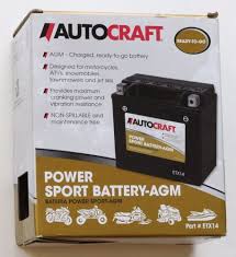 Buy New Autocraft Power Sport Battery Agm Etx14 Motorcycle