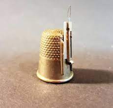 Needle Threader Thimble Thimble Is Used To Protect Your Finger While Needle Threader Is Helpful When You Try To T Sewing Equipment Needle Threader Thimbles
