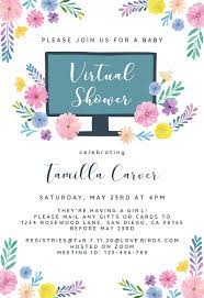 Flower Computer Baby Shower Invitation Template Free Greetings Island Bridal Shower Invitations Templates Free Baby Shower Invitations Baby Shower Invitation Templates