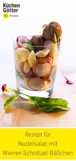 Nudelsalat Mit Wiener Schnitzel Ballchen Rezept Wiener Schnitzel Rezepte Nudelsalat