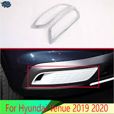 Hyundai venue accessories price list car accessories price list price (inr) vogue urban art leather car seat cover black and red: For Hyundai Venue 2019 2020 Car Accessories Abs Chrome Front Fog Light Lamp Cover Trim Molding Bezel Garnish Sticker Chromium Styling Aliexpress