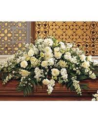 At avas flowers, we are honored that so many families have trusted us to provide casket sprays and other adornments in honor of their loved ones, perhaps. Pure White Casket Spray In Jensen Beach Fl Brandy S Flowers Candies