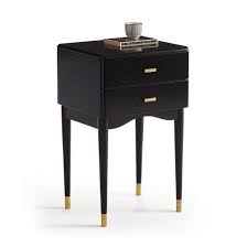 Chevet 2 Tiroirs Novani Noir La Redoute Interieurs La Redoute Tables De Chevet Noires Chevet Chaises De Salon Modernes