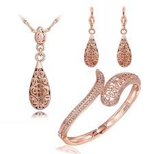 40% off add to cart options. Fashion Jewelry Set 18k Rose Gold Necklace Bangles Earrings With Crystal Beautiful Christmas Gift For Woman Top Quality From Zsbs990 3 37 Dhgate Com