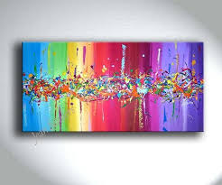 Jean Sanders 120x60cm Abstrakt Bunt Farbfrohe Wanddeko Etsy In 2020 Abstract Art Projects Canvas Art Painting Wall Art Painting