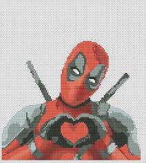 There is one problem with patterns on pinterest, and that's people will post and pin patterns that are not free. Deadpool Heart Cross Stitch Pattern In Pdf Files Types Of Stitches Full Stitches 120h X 102 W Color Cross Stitch Marvel Cross Stitch Cross Stitch Patterns