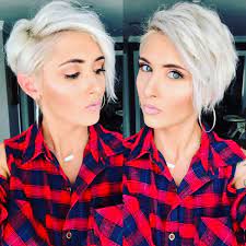Pixie Haircut Women Short Hair Styles Platinum Hair Platinum Blonde Hair