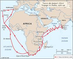 Vasco Da Gama S First Voyage To India Vasco Da Gama India Map South America Map