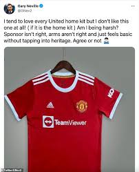 Richard arnold, manchester united managing director, said: Manchester United Unveil Home Kit For Next Season Along With New 235m Shirt Sponsor Teamviewer Daily Mail Online