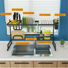 Maybe you would like to learn more about one of these? Sink Rack Dish Drainer For Kitchen Sink Racks Stainless Steel Over The Sink Shelf Storage Rack Walmart Com Walmart Com