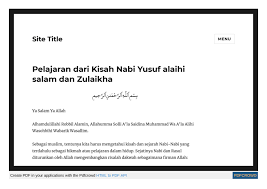 Bahkan nabi yusuf mendapatkan zulaikha dalam keadaan perawan, karena ia tidak pernah di jamah. Insansyahadah Wordpress Com 2018 02 05 Pelajaran Dari Kisah By Mohd Azmir Issuu