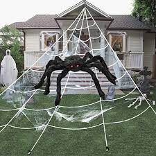 Check out great halloween deals! Halloween Decorations Outdoor Giant Spider Web Large Spider Outdoor Halloween Decorations Clearance Party Yard Lawn Decor Props For Haunted Wish