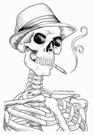 This coloring page may be colored for personal non profit use only. Andrea Benitez Art Detailed Line Art Mobster Halloween Drawings Skeleton Drawings Line Art Drawings