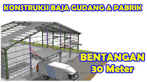 Maybe you would like to learn more about one of these? Konstruksi Baja Gudang Dan Pabrik Bentangan 30 Meter Design By Bapak Sommy Progres 1 Youtube